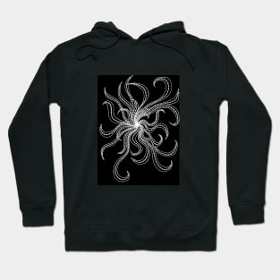 Floating Fronds Negative Hoodie